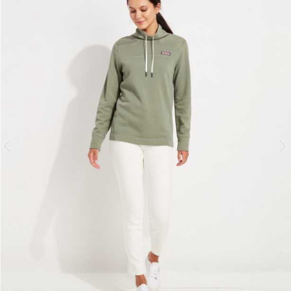 VINEYARD VINES GARMENT DYED FUNNEL NECK SHEP SHIRT SWEATER